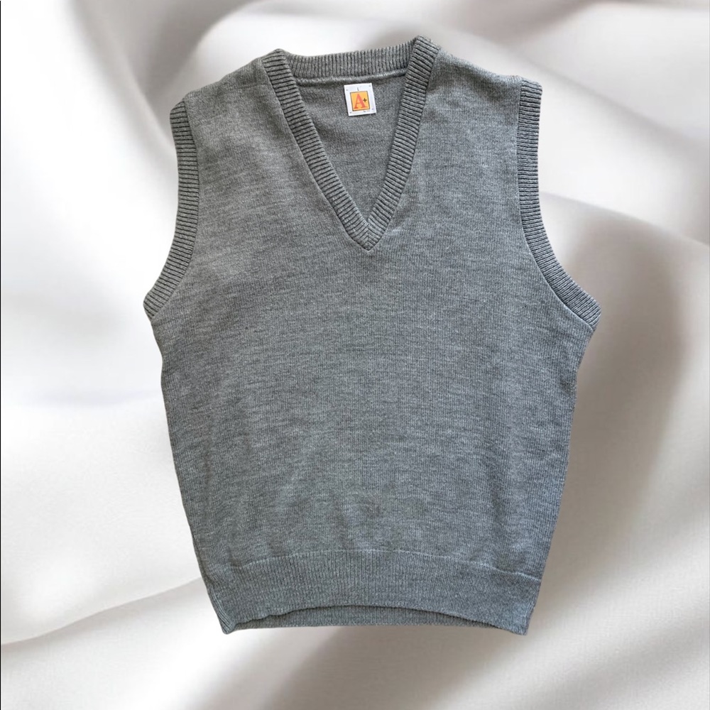Grey sweater vest